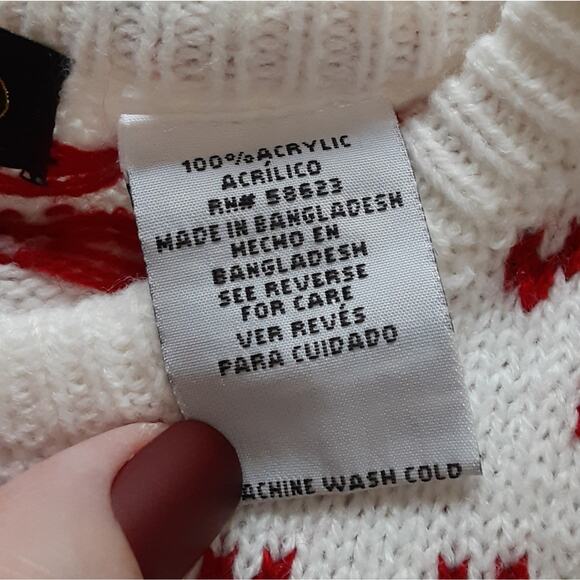 Girls 3T Reindeer Intarsia Cable Knit Sweater Dress with Beanie Hat Christmas - Picture 9 of 13